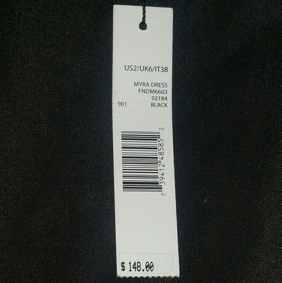 T Tahari Black/charcoal Myra peplum dress sz 2 - Picture 3 of 3